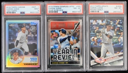 2017-2018 Aaron Judge New York Yankees Graded Trading Cards (PSA Slabbed) (Lot of 3)