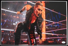 2018-23 Rhea Ripley WWE Champion Wrestler Signed 12" x 18" Photo (*JSA*)
