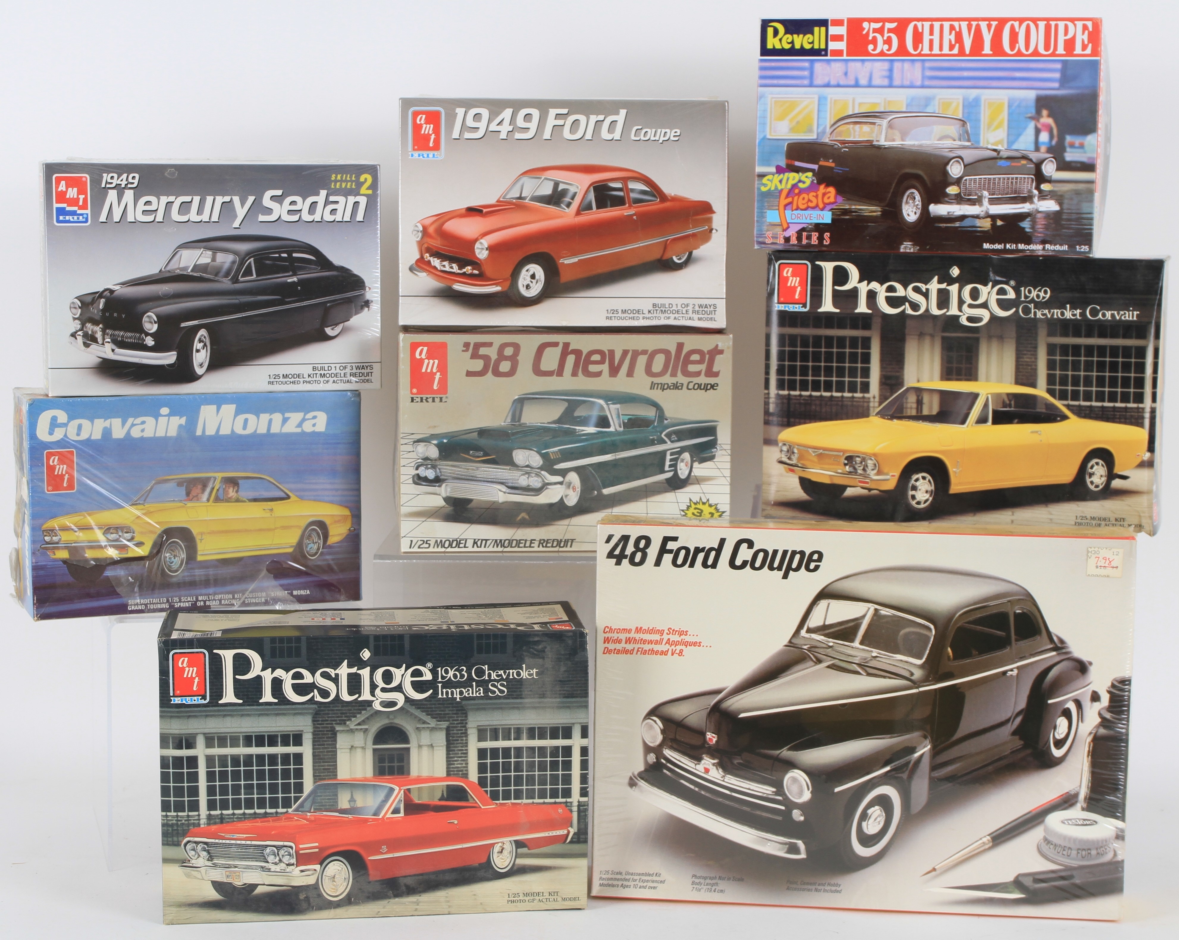 Lot Detail - 1980's-90's MIB Scale Model Car Kit Collection - Lot of 8