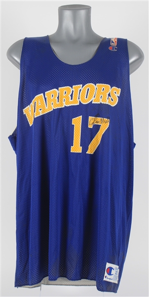 Maillot Golden State Warriors SIGNÉ Chris Mullin - Certificat Beckett COA - Hall Of Fame 2011