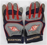 2008-09 Dustin Pedroia Boston Red Sox Game Worn Easton Batting Gloves (MEARS LOA)