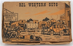 1950s REL Western Sets Empty Toy Box 