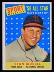 1959 Stan Musial St. Louis Cardinals Topps Trading Card #476