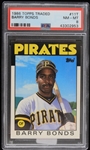 1986 Barry Bonds Pittsburgh Pirates Topps Traded Trading Card #11T (Graded NM-MT 8)