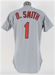 1992 Ozzie Smith St. Louis Cardinals Game Worn Road Jersey (MEARS A5)