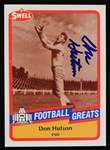1989 Don Hutson Green Bay Packers Autographed Swell Trading Card #10 (JSA)