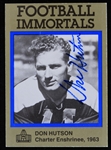 1985-1988 Don Hutson Green Bay Packers Autographed Football Immortals Trading Card #59 (JSA)