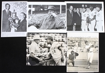 1950s-1990s Ernie Banks Chicago Cubs 6x9 8x10 B&W Photos (Lot of 5)