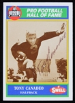 1990 Tony Canadeo Green Bay Packers Signed Swell Pro Football Hall of Fame Trading Card (JSA)
