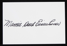 1953-61 Mamie Doud Eisenhower 1st Lady of the United States Signed Index Card (JSA)