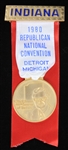 1980 Otis Bowen Governor of Indiana Republican National Convention Ribbon