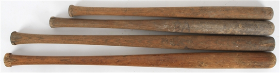 1940's-60's Store Model Baseball Bat Collection - Lot of 4