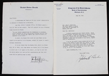 1949 Graham Barden North Carolina Representative and John Dulles U.S Senator Signed Letters 
