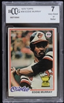 1978 Eddie Murray Baltimore Orioles Topps Trading Card #36 (BCCG Slabbed)