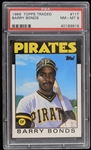 1986 Barry Bonds Pittsburgh Pirates Topps Trading Card #11T (PSA Slabbed)