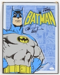 2000s Adam West Batman Signed 12" x 16" Sign *JSA*