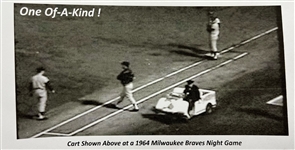1964-1965 Harley Davidson Milwaukee Braves Relief Pitchers Golf Cart 