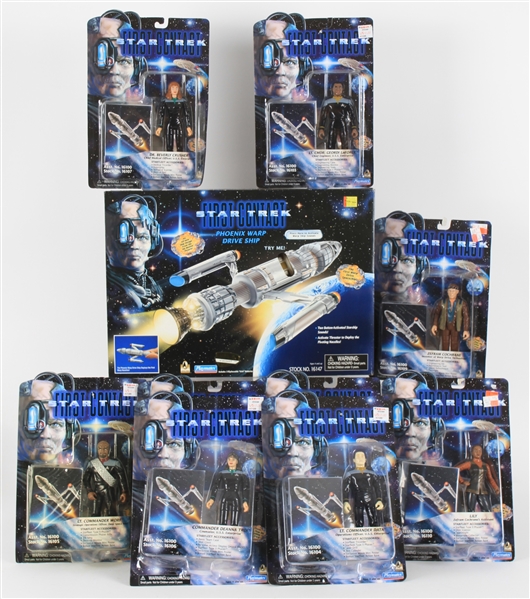 1996 Star Trek First Contact Playmates Phoenix Warp Drive Ship & Figures (Lot of 10)