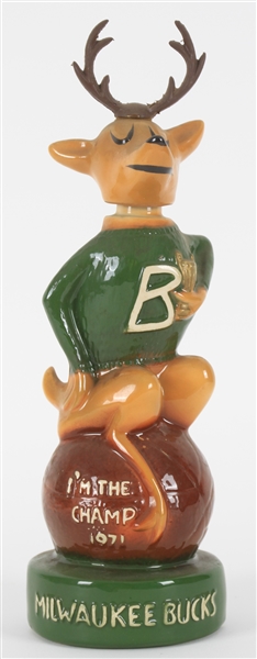 1971 Milwaukee Bucks NBA Champions 13.5" Double Springs Distillers Whiskey Decanter