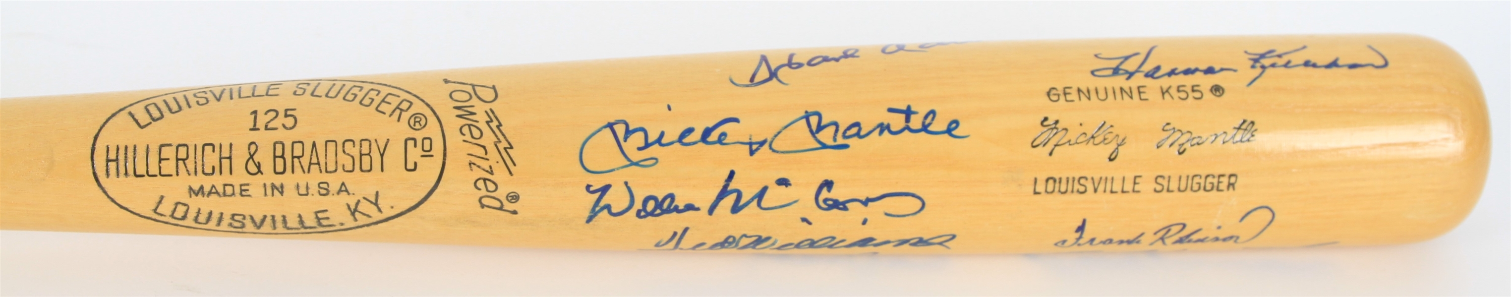1989 500 Home Run Club Multi Signed Mickey Mantle Louisville Slugger w/ 11 Signatures Including Mantle, Willie Mays, Ted Williams, Hank Aaron & More (JSA)
