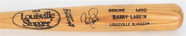 1986-89 Barry Larkin Cincinnati Reds Signed Louisville Slugger Professional Model Bat (MEARS LOA/JSA)