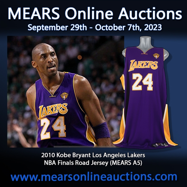 2010 Kobe Bryant Los Angeles Lakers NBA Finals Road Jersey (MEARS A5)