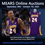 2010 Kobe Bryant Los Angeles Lakers NBA Finals Road Jersey (MEARS A5)