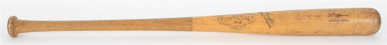 1951-57 Bobby Thomson Giants Braves Adirondack Game Used Bat (MEARS LOA)