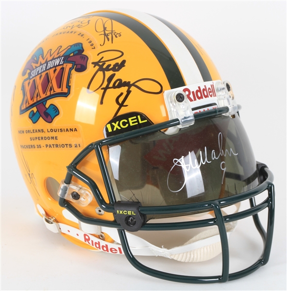 1997 Green Bay Packers Multi Signed Super Bowl XXXI Full Size Helmet w/ 21 Signatures Including Bart Starr, Tony Canadeo, Brett Favre, Ray Nitschke & More