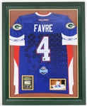 2008 Brett Favre Green Bay Packers 35" x 43" Framed Display w/ Signed Pro Bowl Jersey (Favre COA)
