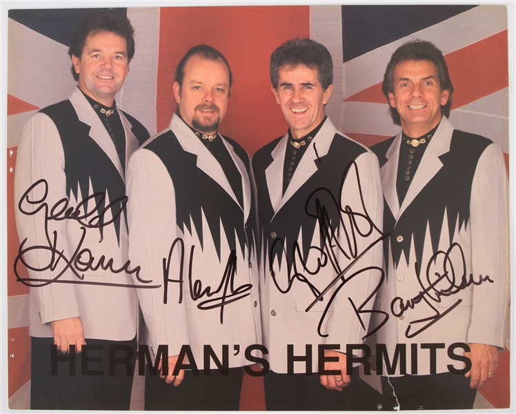 1990s Hermans Hermits Group Signed 8" x 10" Photo (JSA)