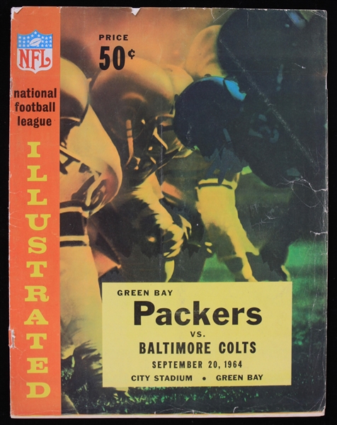 1964 Green Bay Packers Baltimore Colts City Stadium Game Program