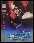1965 Green Bay Packers Dallas Cowboys Milwaukee County Stadium Game Program