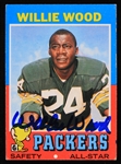 1971 Willie Wood (d.2020) Green Bay Packers Autographed Topps Trading Card #55 (JSA)