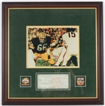 1990s Ray Nitschke Green Bay Packers 20" x 21" Framed Display w/ Signed Photo & Check (JSA)