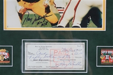 1990's Ray Nitschke Green Bay Packers 20 x 21 Framed Display w/ Signed Photo & Check (JSA)