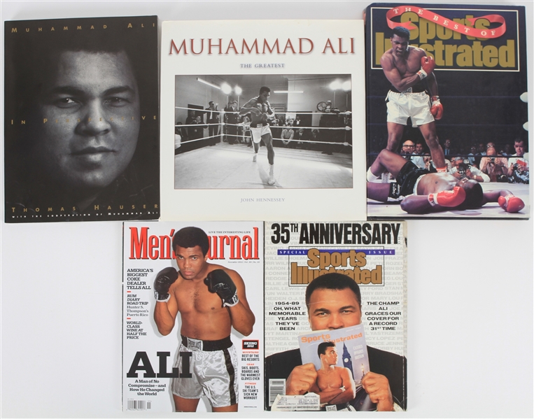 1989-2011 Muhammad Ali World Heavyweight Champion Publication Collection - Lot of 5 w/ Hardcover Coffee Table Books & More