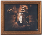 2000s Brett Favre Green Bay Packers Signed 20" x 24" Framed Photo (Favre Hologram/COA)