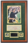 1959 Vince Lombardi Green Bay Packers 16" x 25" Framed Display w/ Lombardi Signed Team Check 