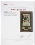 1959 Vince Lombardi Green Bay Packers 16 x 25 Framed Display w/ Lombardi Signed Team Check 