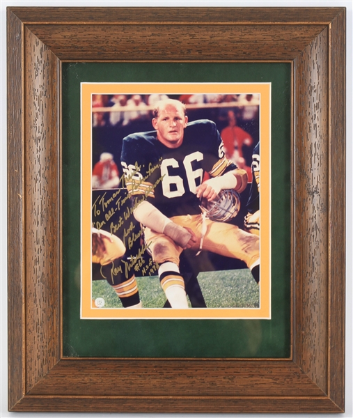 1990s Ray Nitschke Green Bay Packers Signed & Inscribed 15" x 18" Framed Photo