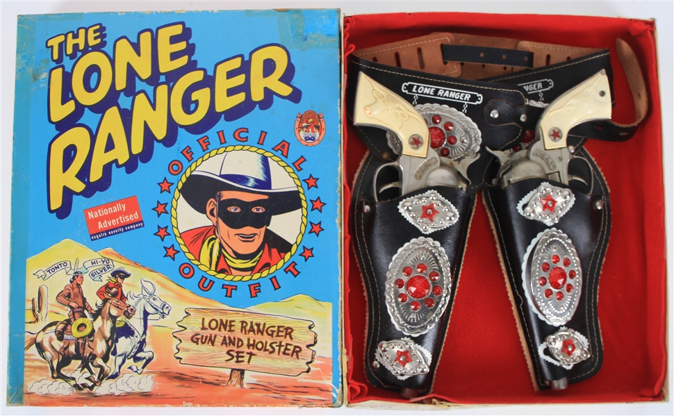 1947 The Lone Ranger Official Outfit Gun & Holster Set by Esquire Novelty Company w/ Original Box
