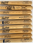 1980s-2000s Hall of Fame & Milwaukeee Brewers Signed Baseball Bat Collection - Lot of 9 w/ Frank Robinson, Harmon Killebrew, Rollie Fingers & More (JSA)