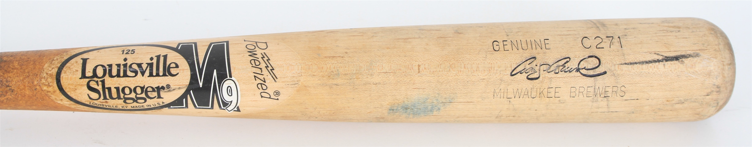 2011 Craig Counsell Milwaukee Brewers Louisville Slugger M9 Professional Model Game Used Bat (MEARS A9)