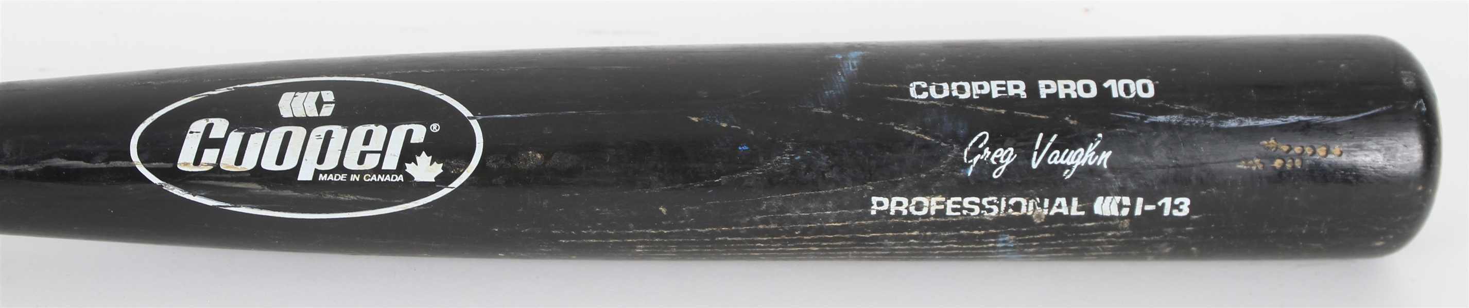 1990-96 Greg Vaughn Milwaukee Brewers Cooper Professional Model Game Used Bat (MEARS LOA)