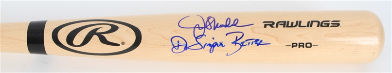 2015-19 Joe Maddon Chicago Cubs Signed Rawlings Bat *JSA*