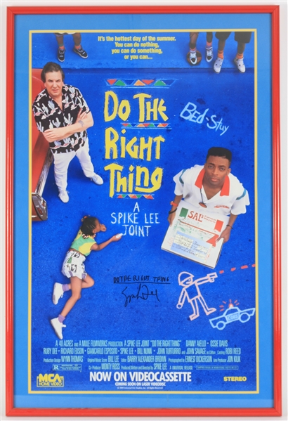 1989 Spike Lee Actor/Director Signed 27" x 41" Framed Do The Right Thing Movie Poster (JSA)
