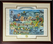 1993 Green Bay Packers Tony Canadeo, Bart Starr, Brett Favre & more Signed 36x45 Framed Print (JSA)