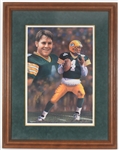 1995 Brett Favre Green Bay Packers Heart of Gold Signed 30x39 Framed Goralski Print (JSA)