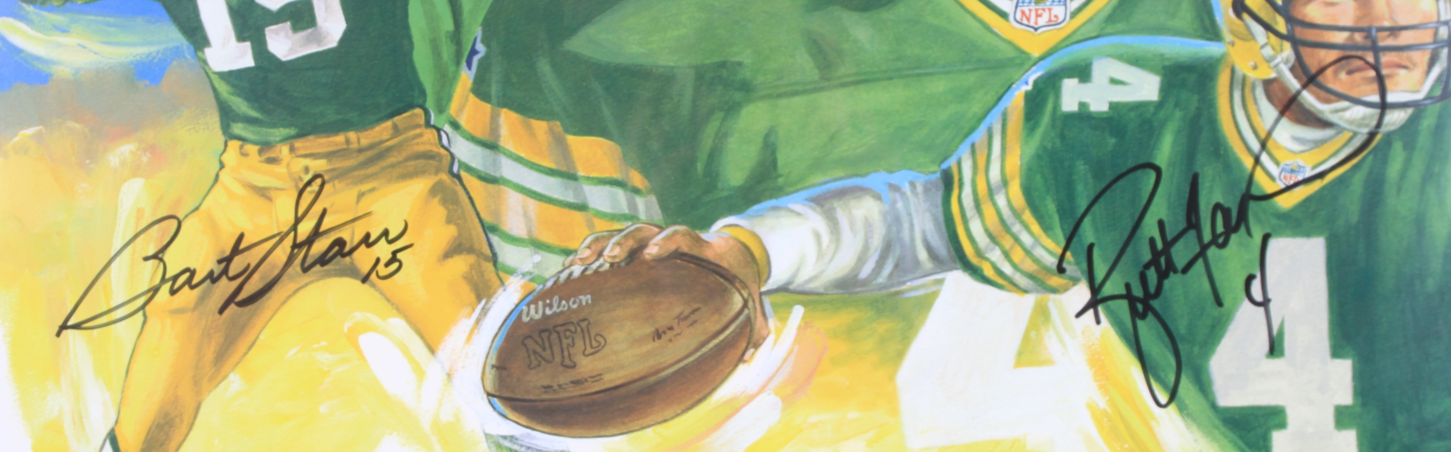 Lot Detail - 1996 Brett Favre & Bart Starr Green Bay Packers Signed ...